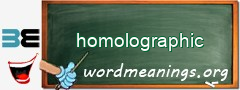 WordMeaning blackboard for homolographic